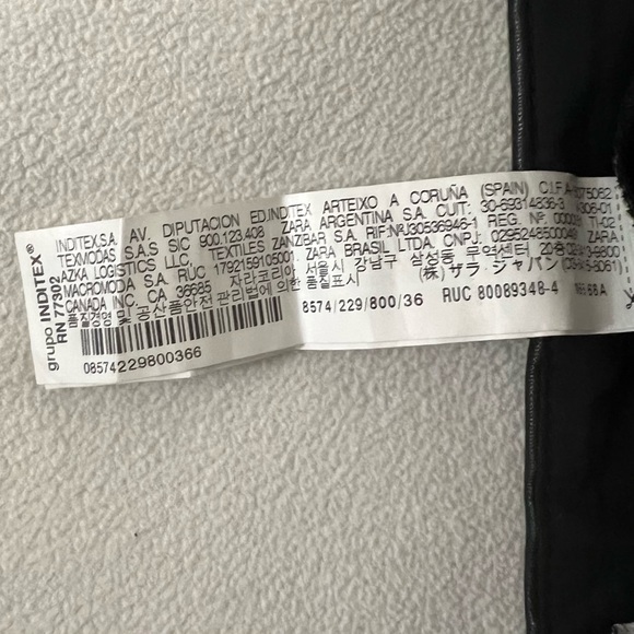 ZARA Oversized Faux Leather Baggy Pants Size 4 - Picture 6 of 7